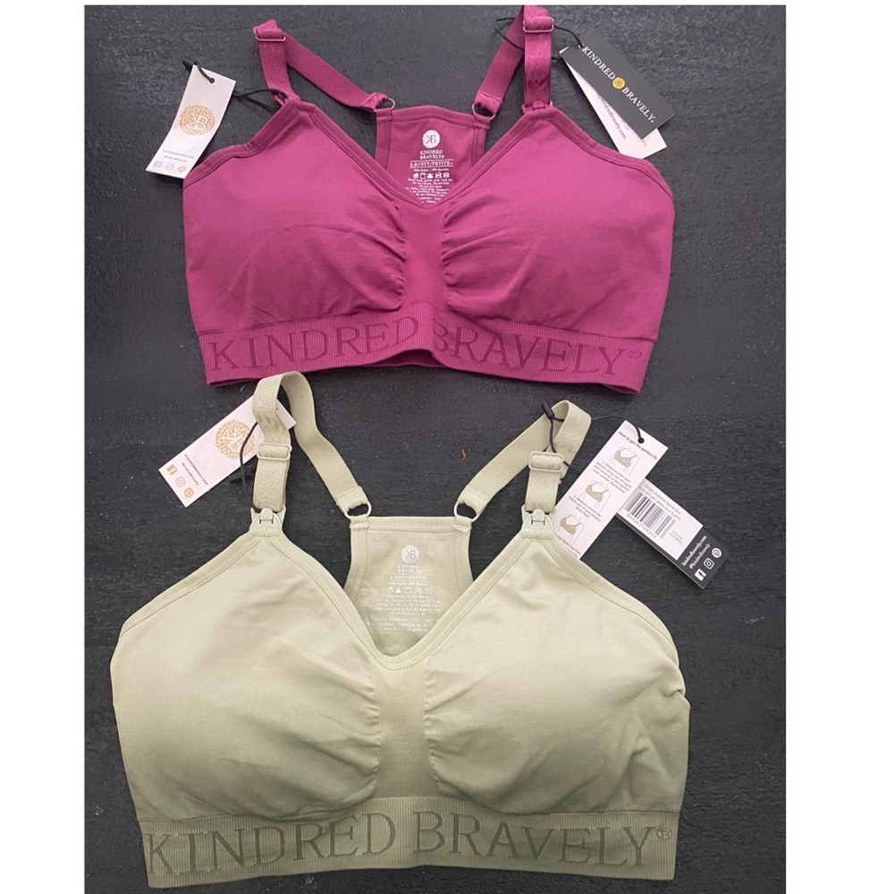 Two Kindred bravely nursing bras.